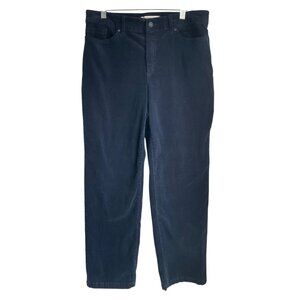 Croft & Barrow Womens Sz 10 Corduroy Pants Navy Stretch